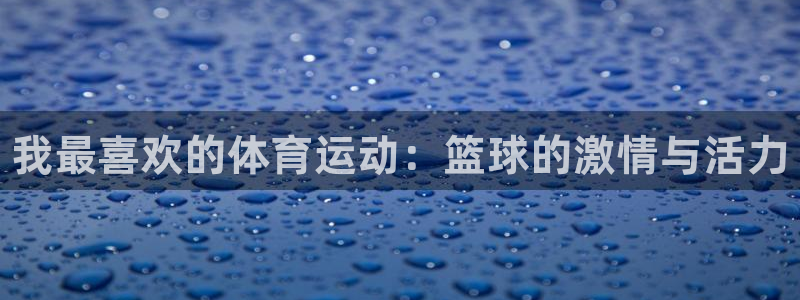海南JJB竞技宝官网下载发展怎么样：我最喜欢的体育运动：篮球